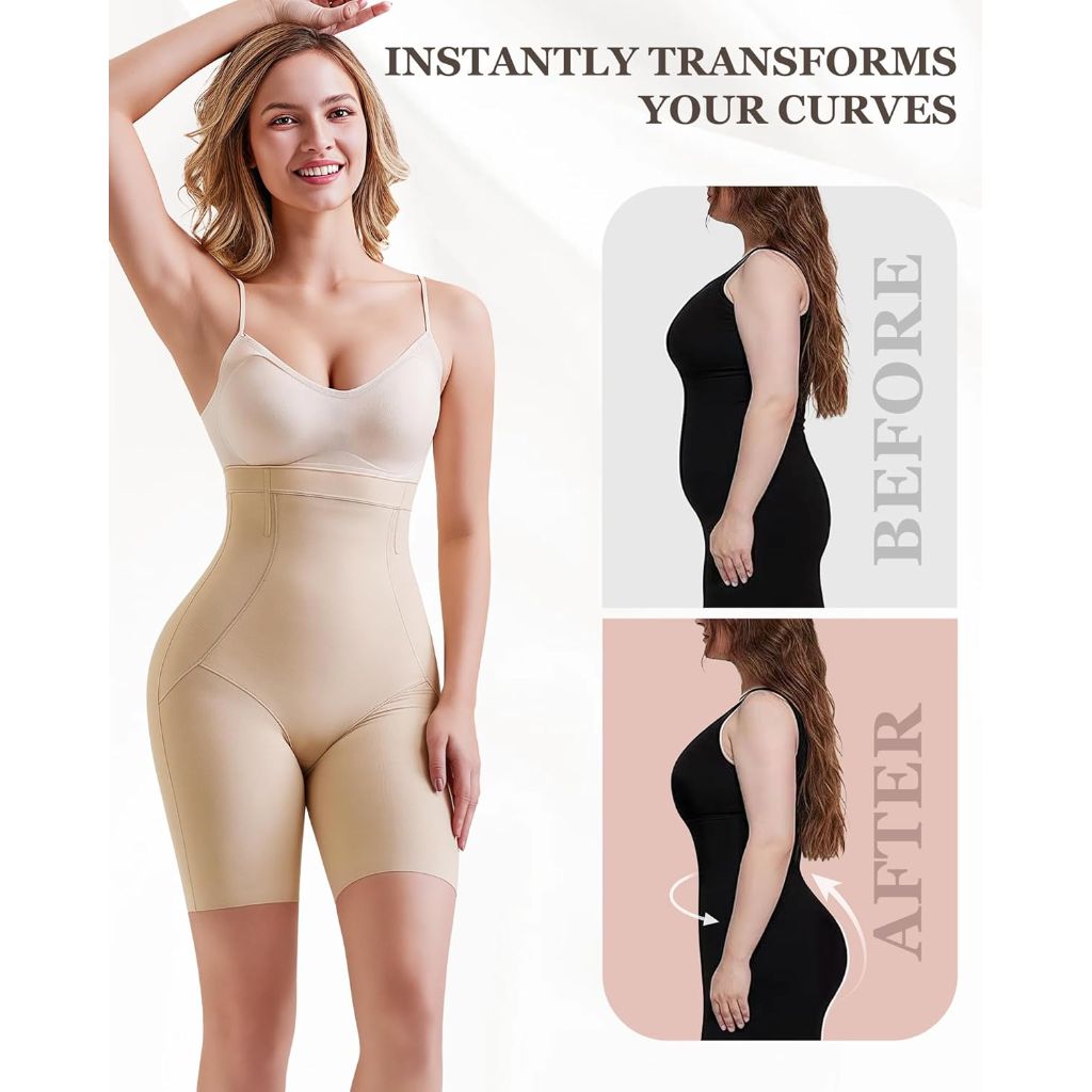 VVL Tummy Control Shapewear Shorts, High Waisted
