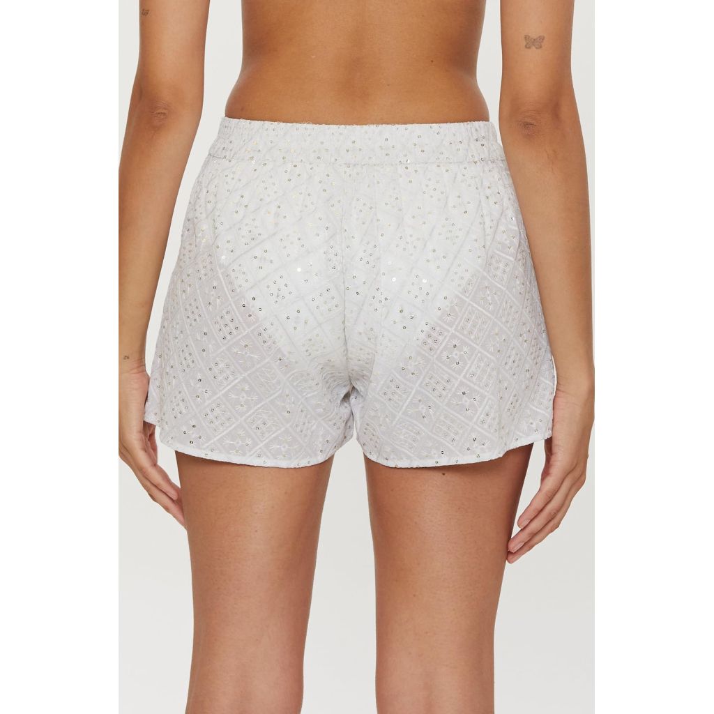 SZ L, Trina Turk Women's Standard Mazarine Shorts | White