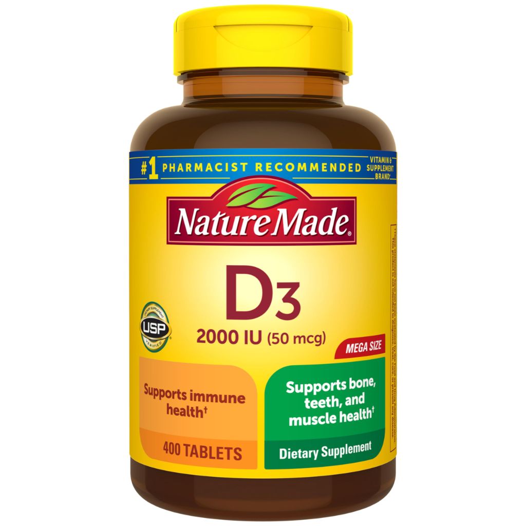 Nature Made Vitamin D3 2000 IU (50 mcg),  400 Tablets