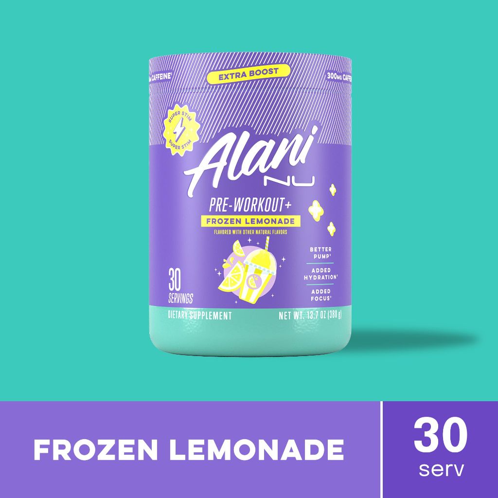Alani Nu Pre Workout+ Powder Frozen Lemonade - 30 Servings (13oz)
