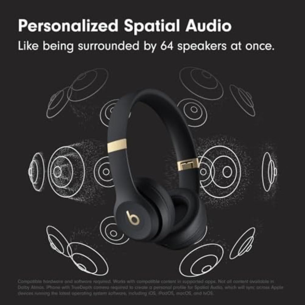 Beats Solo 4 Bluetooth Wireless On-Ear Headphones - Black/Gold