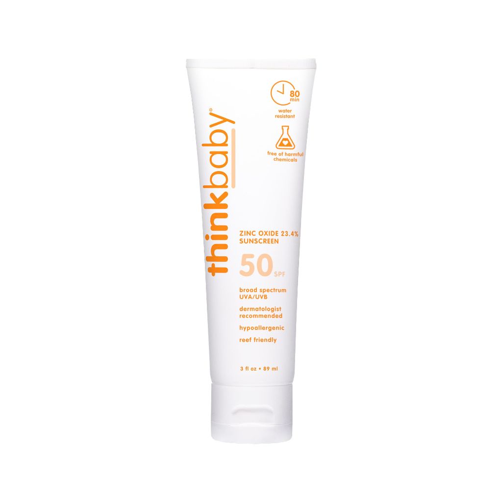 Thinkbaby SPF 50+ Baby Sunscreen, 3 Oz. – Safe, Natural Mineral Sun Cream for Babies