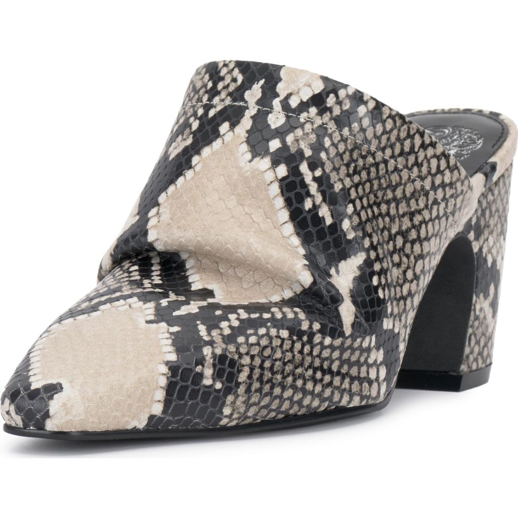 Vince Camuto Women's Carlie Slouched Pointed Toe Heeled Mule, Ivory - 5.5