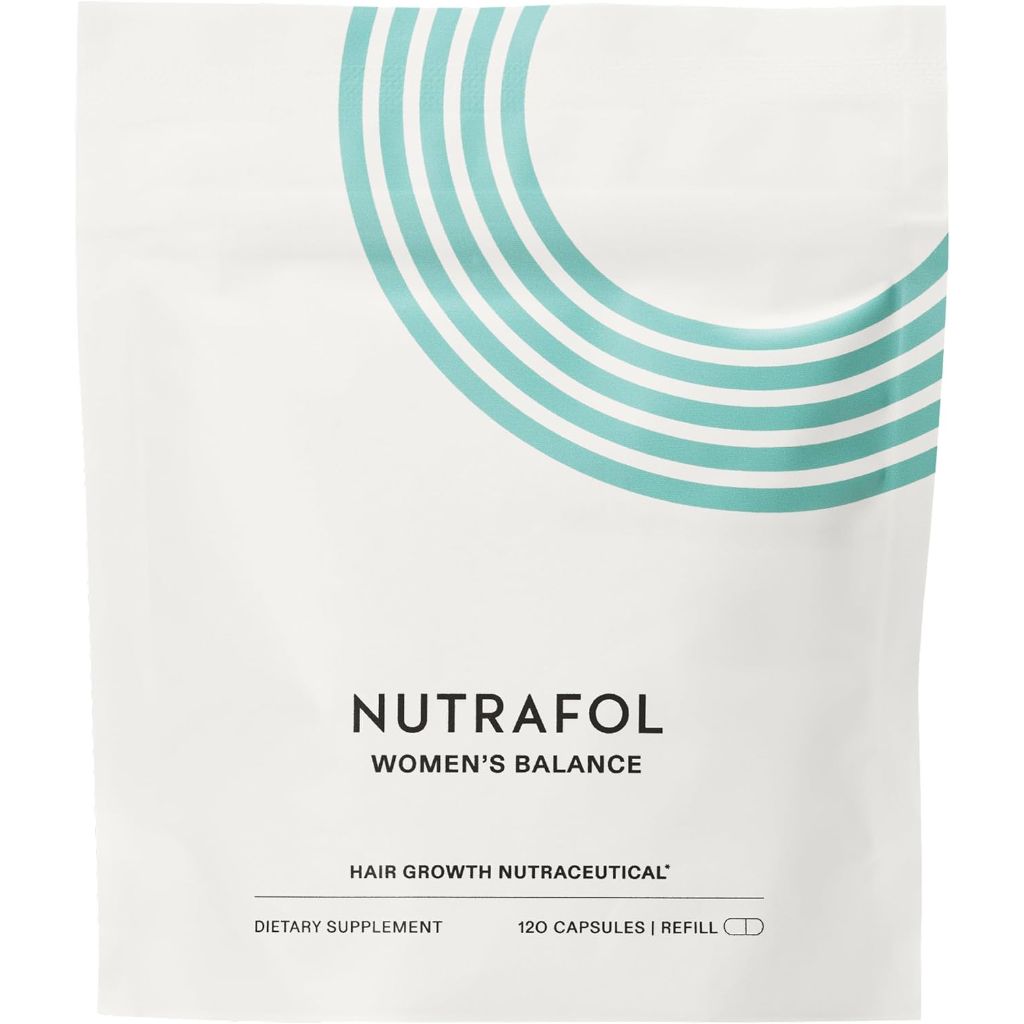 Nutrafol Women's Balance Hair Growth Supplements, Ages 45 and Up, Clinically Proven for Visibly Thicker Hair and Scalp Coverage in 3-6 Months, Dermatologist Recommended - 1 Month Supply Refill Pouch