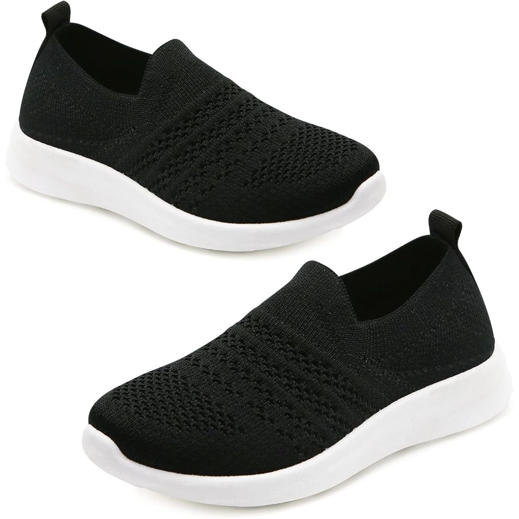Apawwa Kids Lightweight Slip On Sneakers - Black, Size 6 Toddler