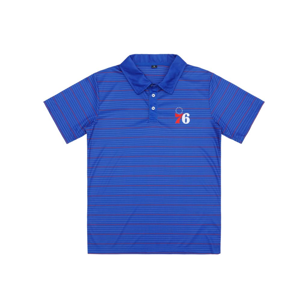 FOCO Philadelphia 76ers NBA Mens Striped Polyester Polo - XXL
