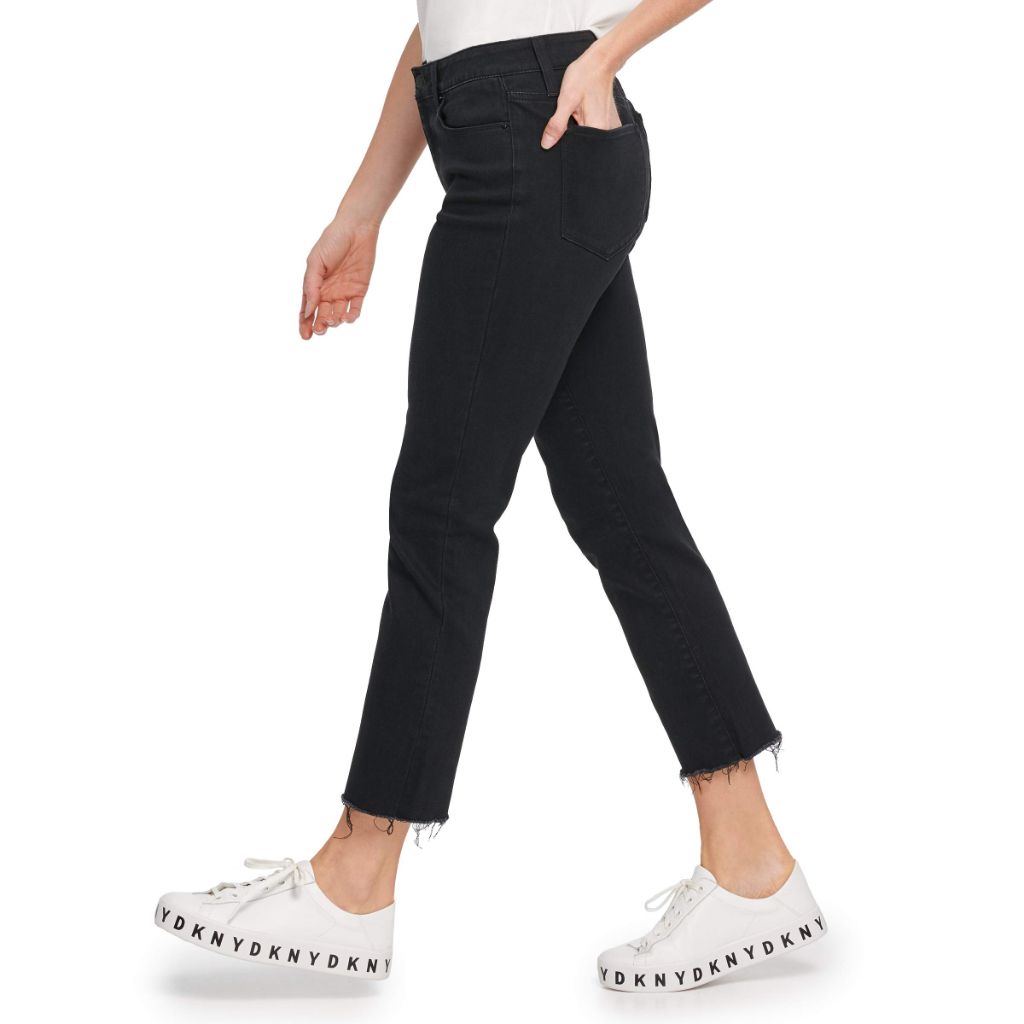 Rivington Slim Straight Crop, Rinse Black, 28