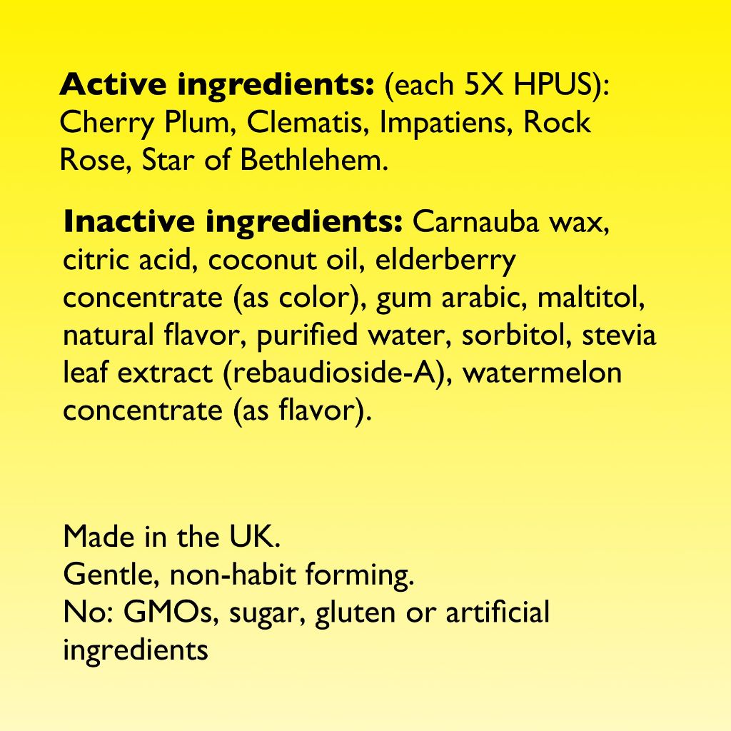 Bach RESCUE PASTILLES, Watermelon Flavor, Stress Relief Lozenges, Homeopathic, Flower Essences - 35ct