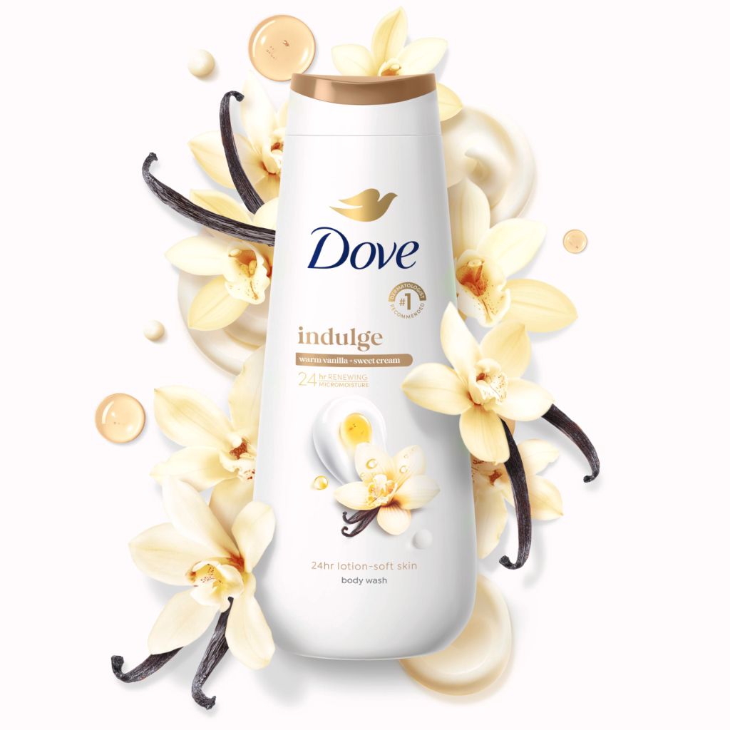 Dove Vanilla Body Wash for Deeply Moisturized & Hydrated Skin 20 FO