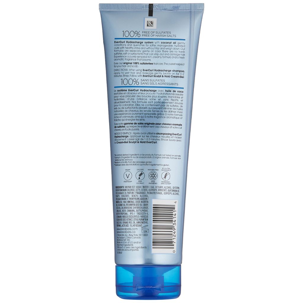 L'Oréal Paris EverCurl Hydracharge Conditioner Sulfate Free, 8.5 fl. oz.