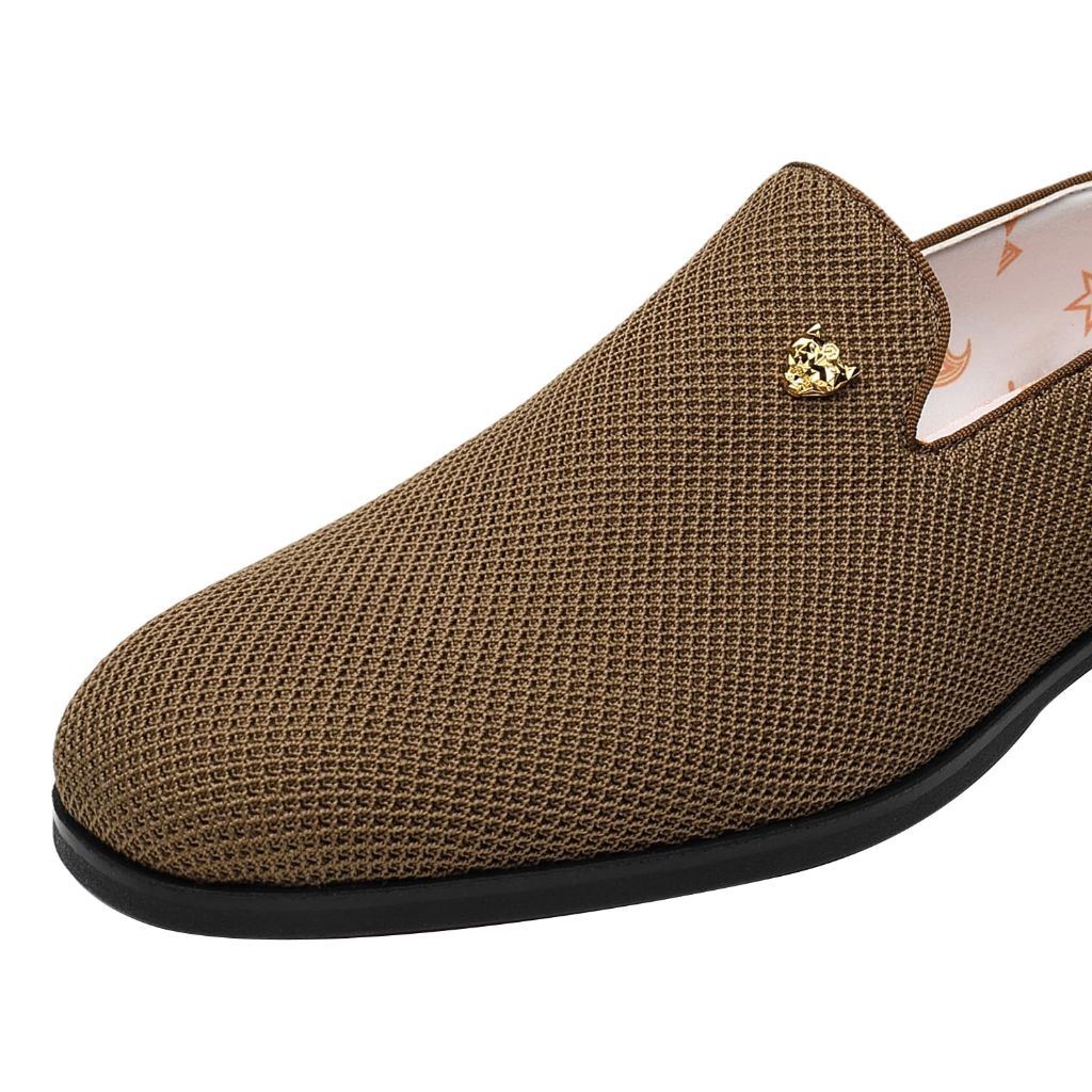 FOEVTRUE Men's Casual Loafers Slip-on Walking Dress Comfortable Fashion Shoes Khaki US 9