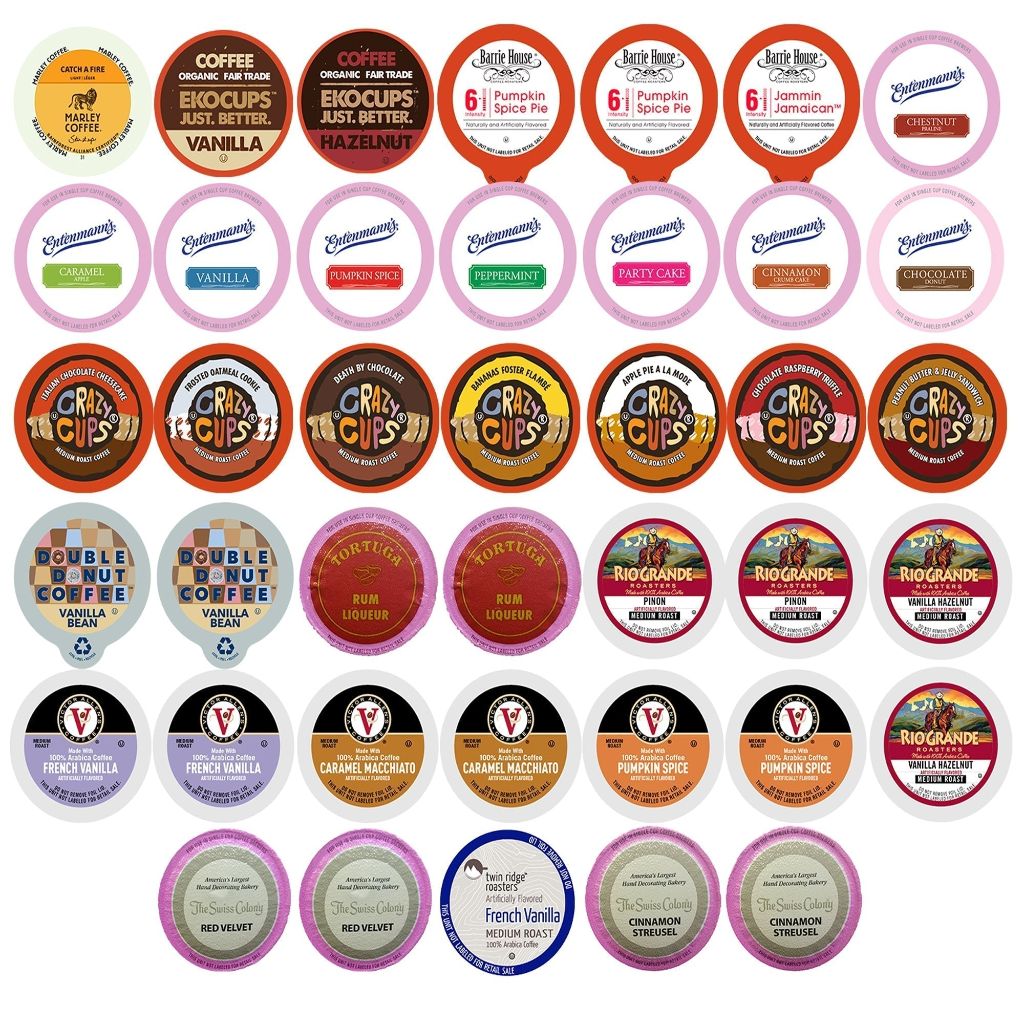 Perfect Samplers Flavored Coffee Keurig K-Cup Coffee Pods, 40ct Variety Pack