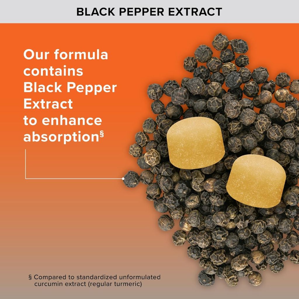 Qunol Turmeric and Ginger with Black Pepper Gummies, 90ct Gummies