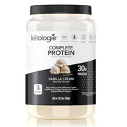 Ketologie Complete Protein Keto Shake Powder -Vanilla Cream, 28oz