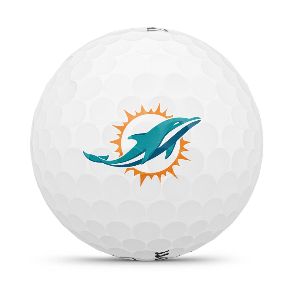 Wilson 2025 Duo Soft NFL Golf Ball - 12 Balls, White, Miami Dolphins