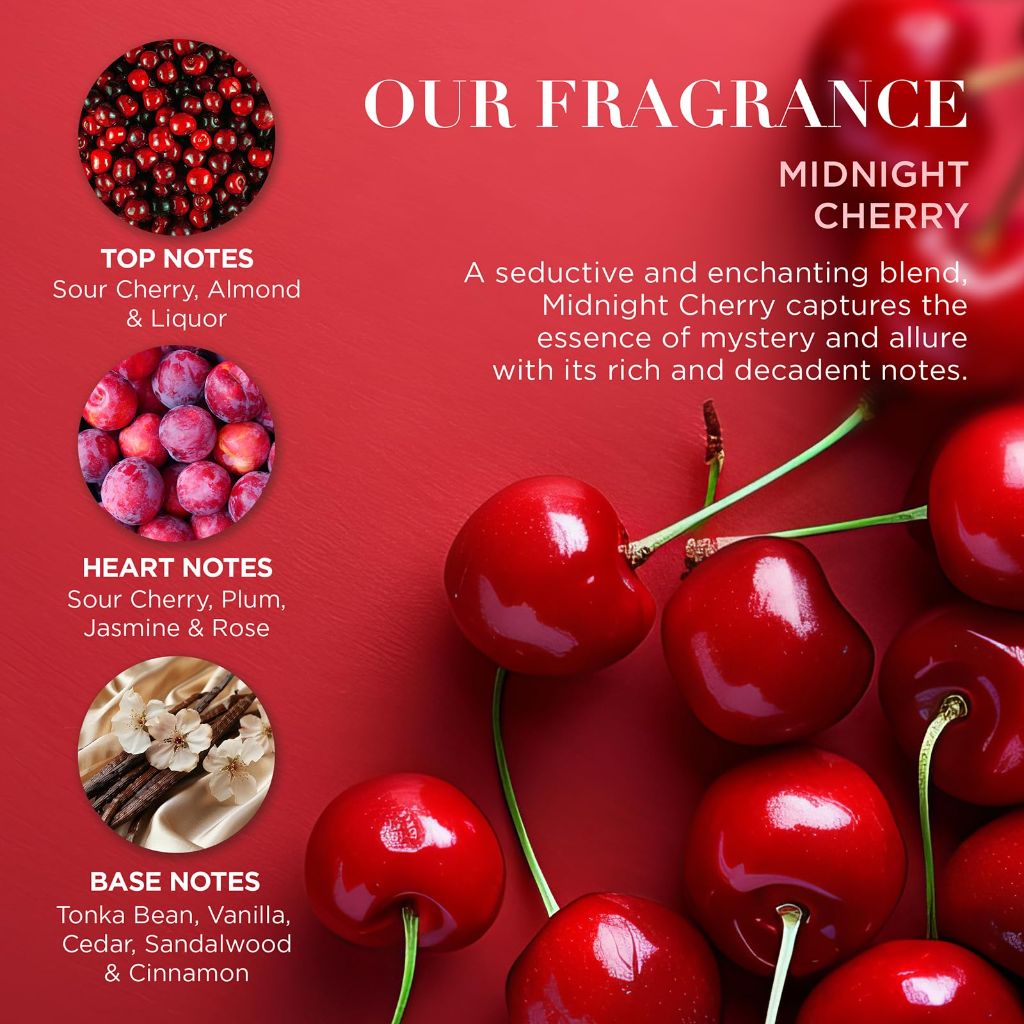 Baylis & Harding Midnight Cherry Luxury Pamper Gift Set For Women - Vegan Friendly