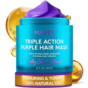 MAREE Deep Conditioning Purple Hair Mask for Blonde Hair – Purple Toner for Brassy, Bleached, Silver, or Color Treated Hair