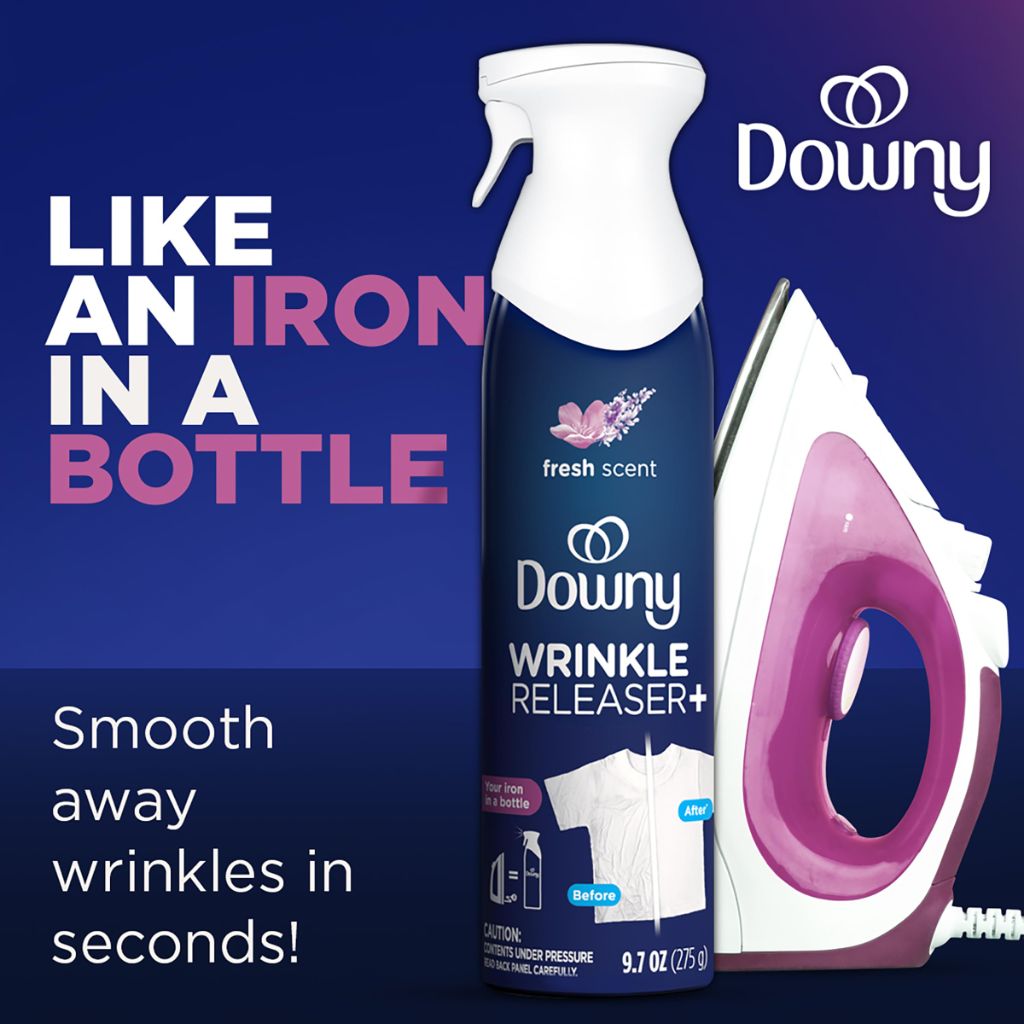 Downy Wrinkle Releaser Spray | 9.7 Fl Oz (Pack of 2), Fresh Scent