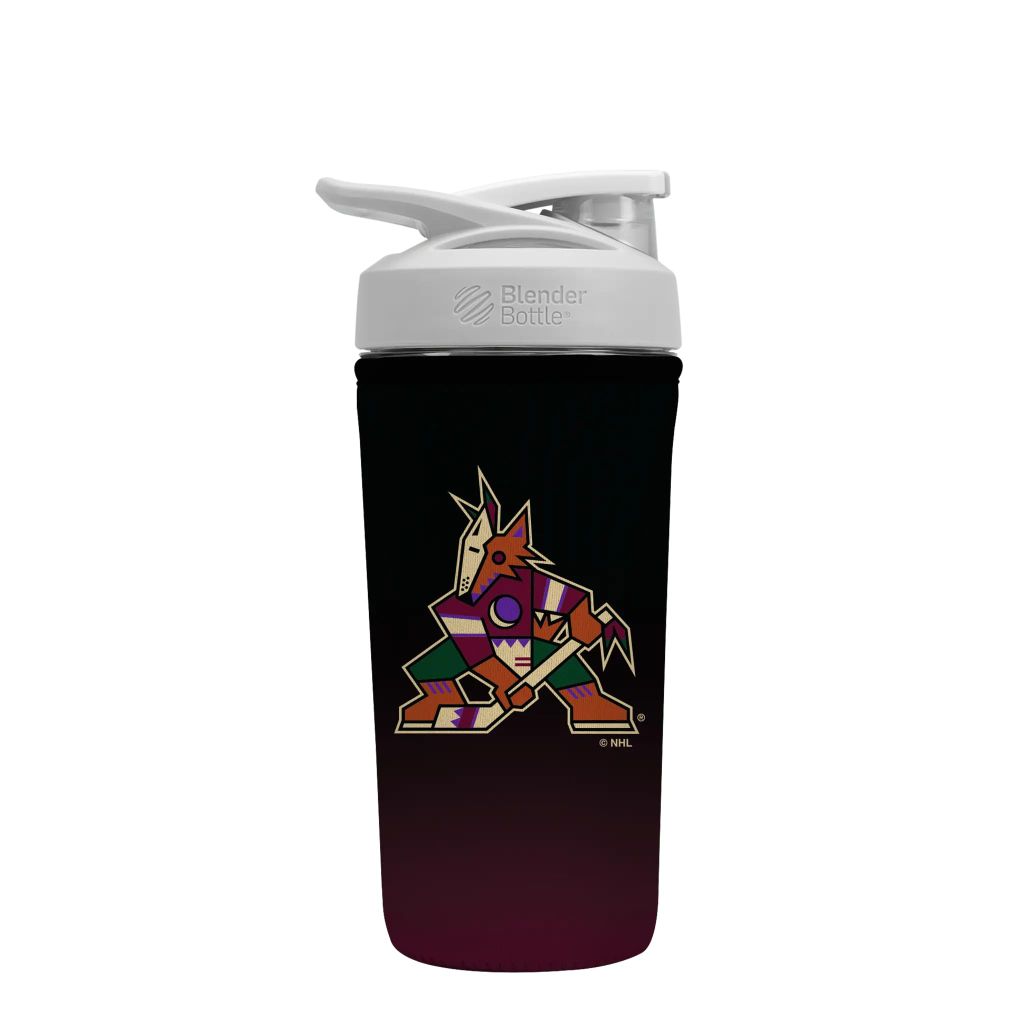 Sok It BotlSok NHL Hockey Protein Blender Shaker Bottle Sleeve Insulated Neoprene Cover (Calgary Flames, Fits 28oz Blender)