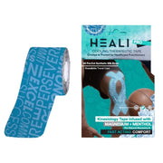 Heali Kinesiology Tape with Magnesium and Menthol, 20 Pcs Precut Strips, K Tape Roll, Knees, Blue Inspo