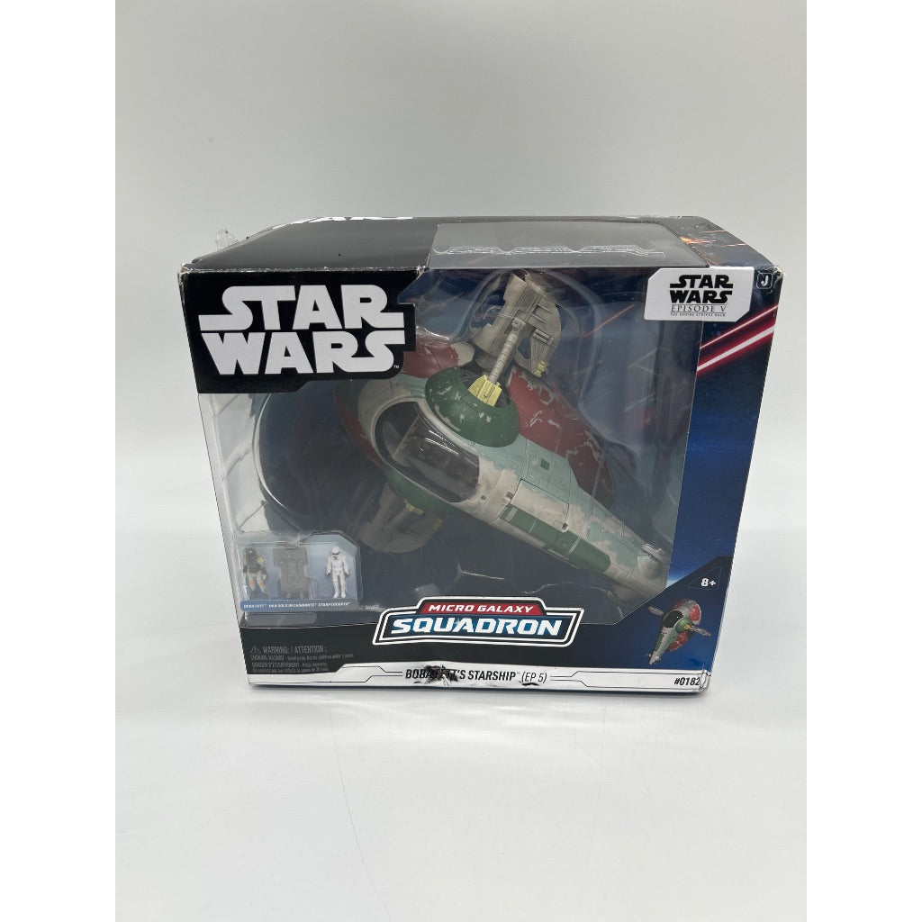 Star Wars Micro Galaxy Squadron Boba Fett’s Starship - 7-Inch Starship Class Vehicle with 1-Inch Boba Fett and Fennec Shand Micro Figure Accessories