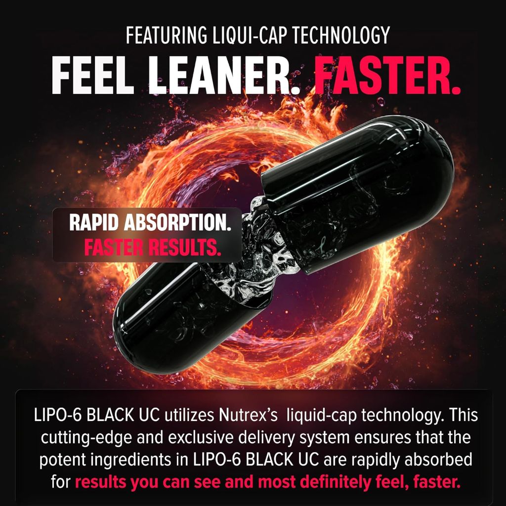 Nutrex Lipo-6 Black Max Strength Fat Burner  - 120 Capsules