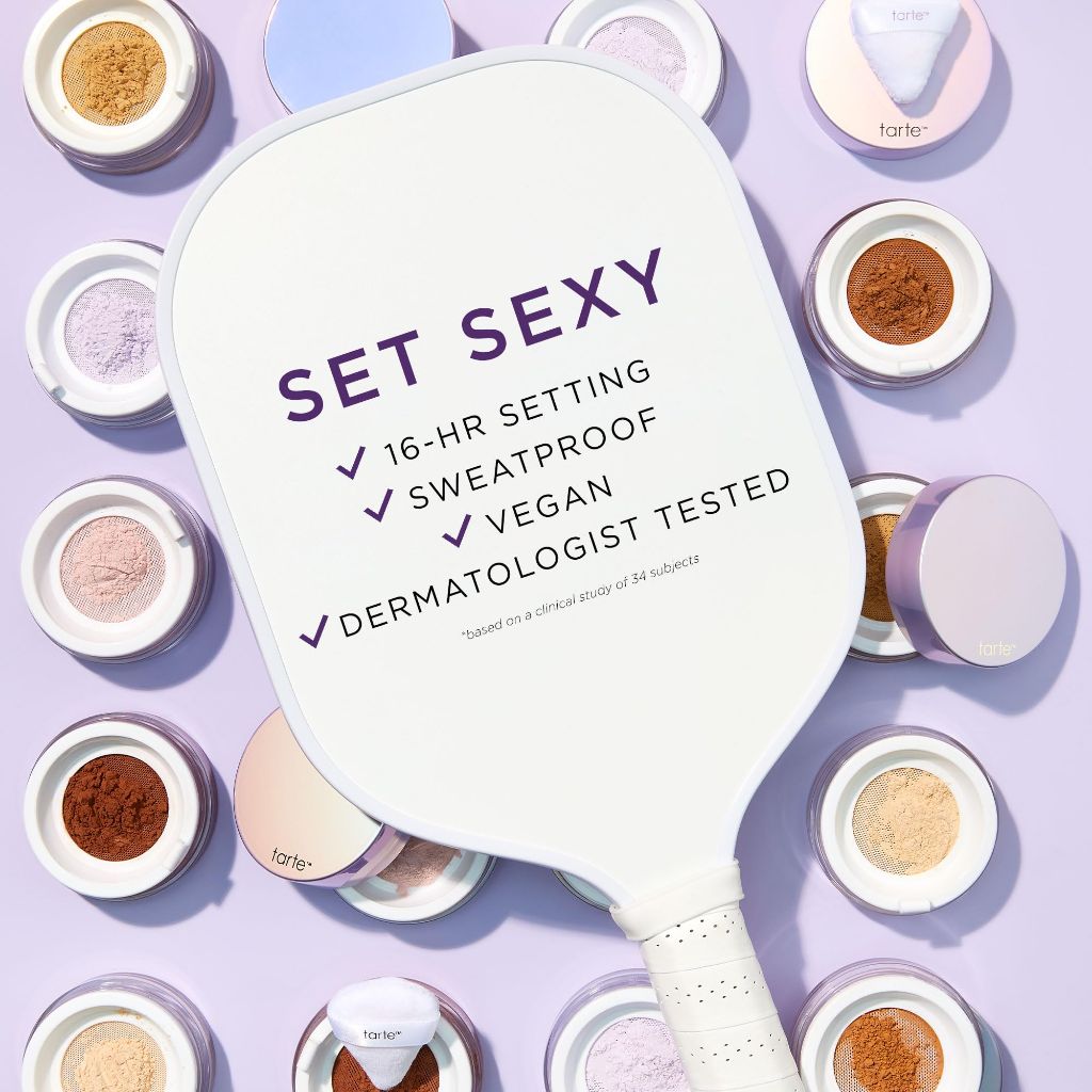Tarte Creaseless Setting Powder – Loose Face Powder, Full Size, Yellow