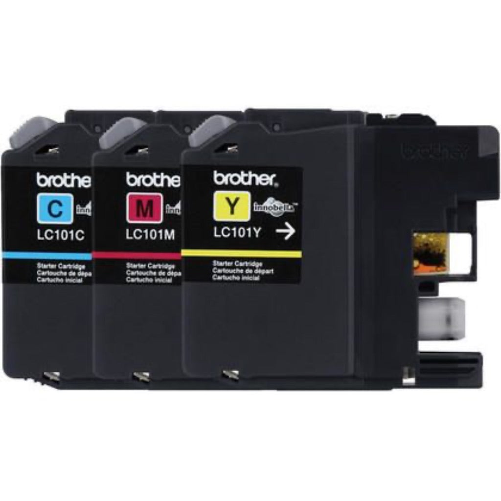 Brother LC101 Color Ink Cartridge Combo Pack - Cyan, Magenta, Yellow - 300 Page Yield