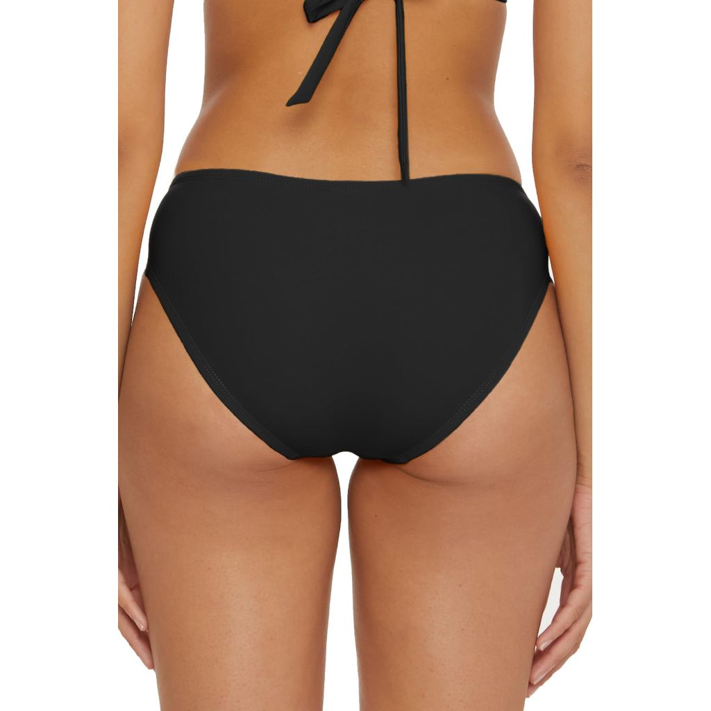 BCA by Rebecca Virtue Liana - Women's Side Shirred Bikini Bottom, Sexy Swimwear Separates for Women, Black, Small