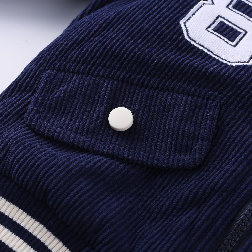 StarryHearts Kid's Varsity Letterman Winter Jacket - Blue, Size 2Y