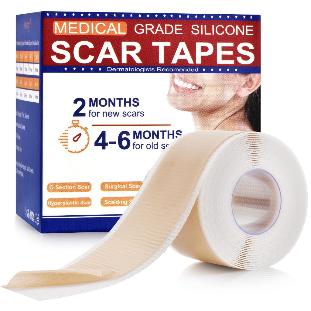 Silicone Scar Tape for C-Section Recovery Medical Grade Silicone Scar Sheets for Surgical Scars Hyperplastic Tummy Tuck Keloid 1.6" x 59"