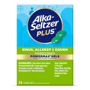 Alka-Seltzer Plus Maximum Strength Power Max Sinus, Relieves Symptoms from Allergies, Colds or Hay Fever - 24ct