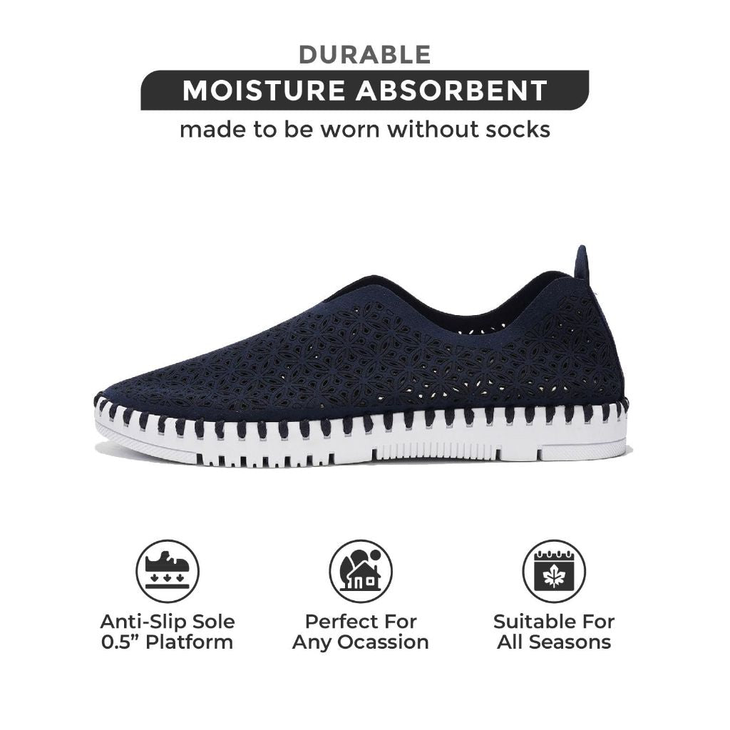 SZ 9, Project Cloud Womens Shoes - with Memory Foam Insole - (Rose, Navy)