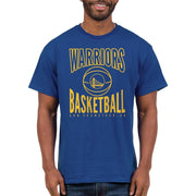 Junk Food Adults Officially Licensed NBA Golden State Warriors Short Sleeve T-Shirt - Blue, XL