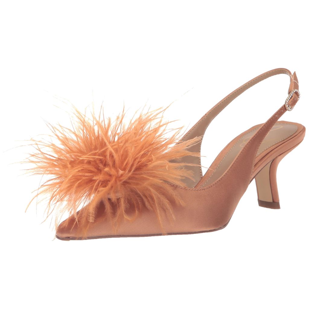 Sam Edelman Bianka Feather Pump Warm Blush Feather 6 Medium