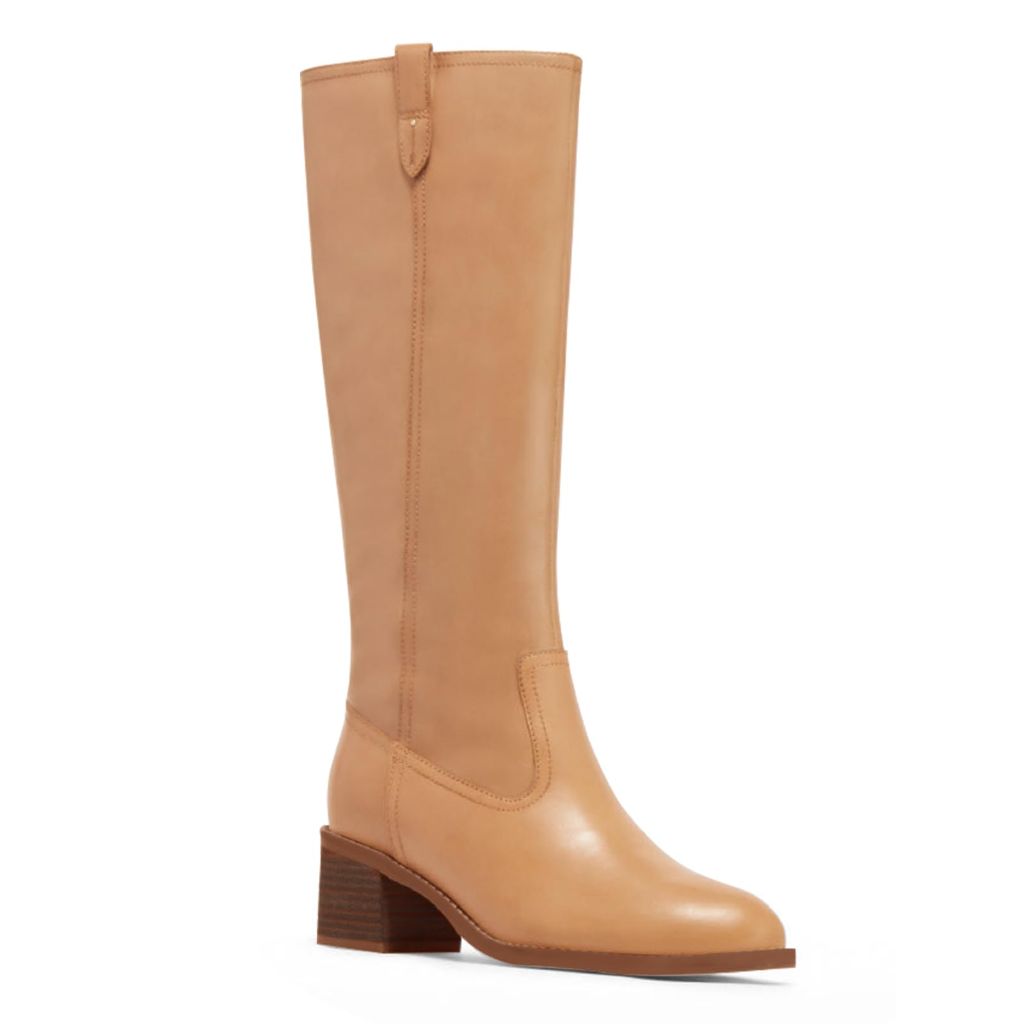 Coutgo Womens Knee High Boots, Light Brown - size 10
