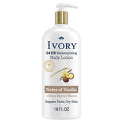 Ivory Hand & Body Lotion, 24hr Moisturizing, Vanilla Scent, 18 fl oz