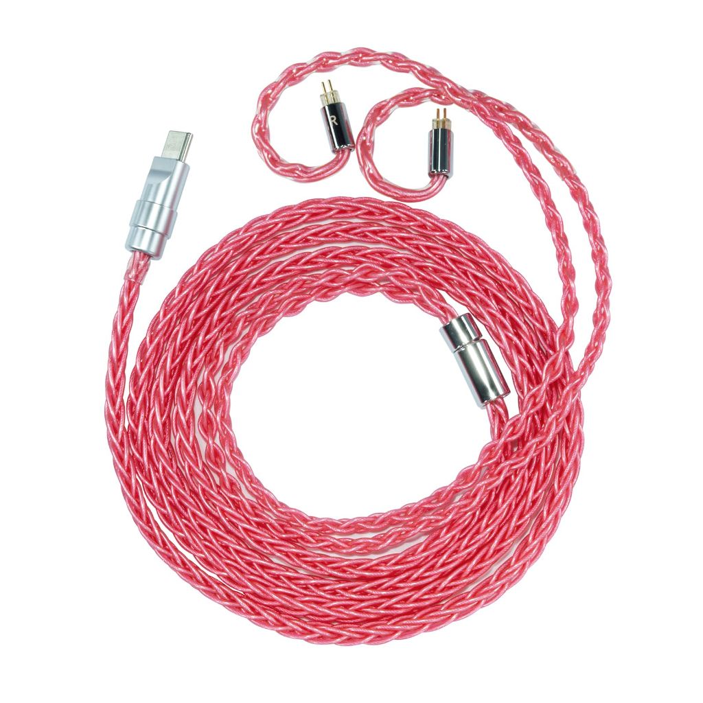 Herdslive Yongse 6N OCC High Purity Silver-Plated USB Type C Earphone Earbuds IEM Cable, 4.9ft