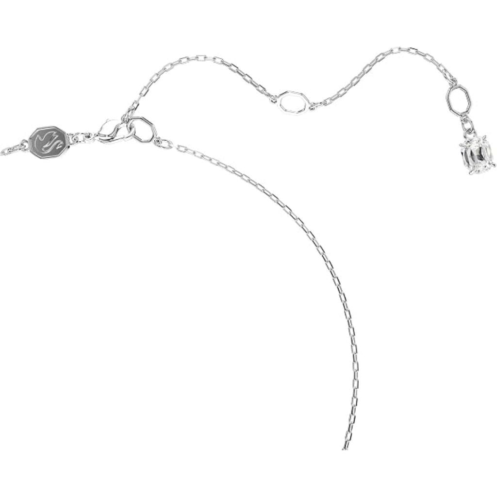 Swarovski Swan Pendant Necklace - Black/White, Rhodium Finish (5705721)