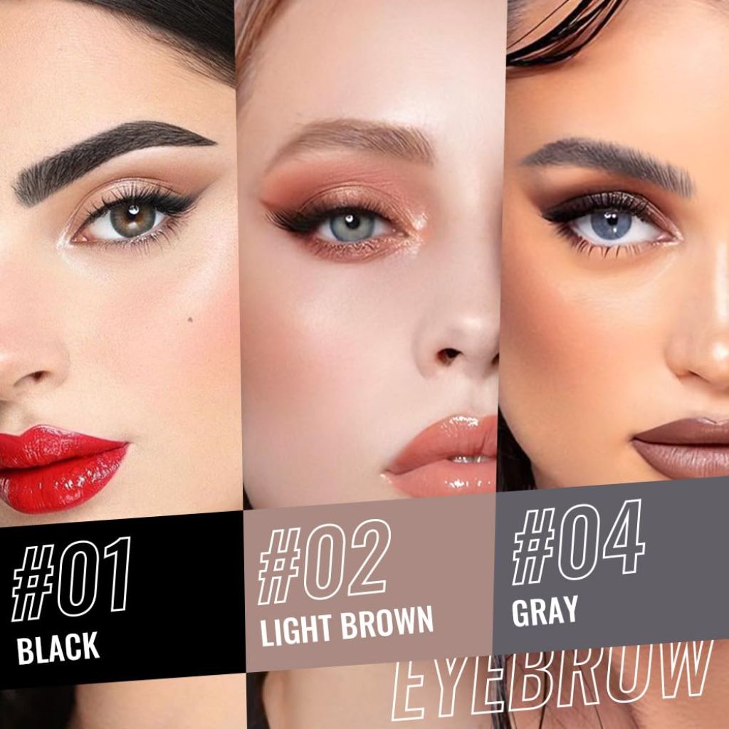 Ultimate Eyebrow Retractable Definer Pencils, Dual-Sided Natural Soft Textured #1, #2(x2), #4 (5pcs)