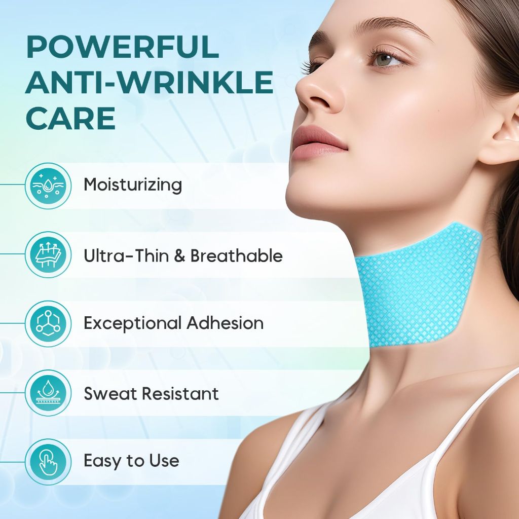 Neck Wrinkle Patches, 5PCS, Neck Tape for Neck Firming and Tightening