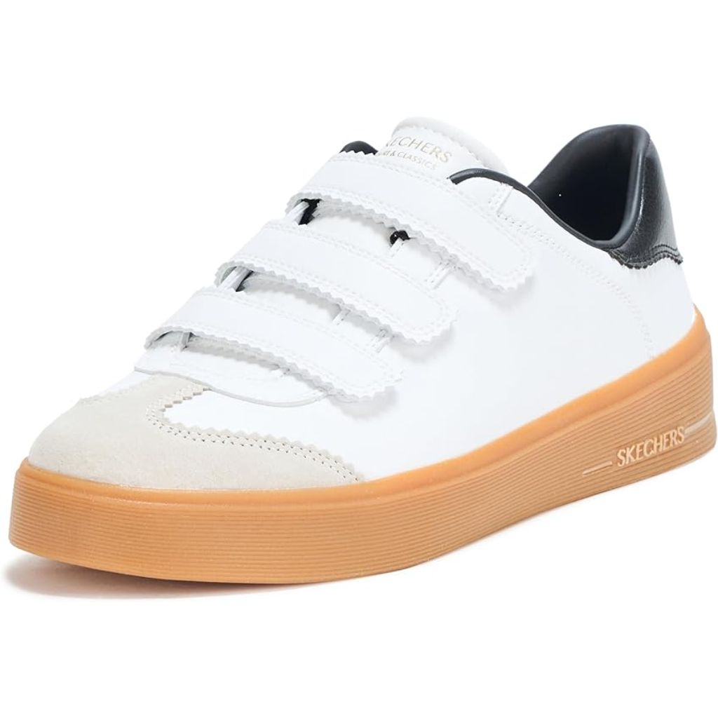 Sz. 5 Women's Skechers Highland Perfect Trio Shoes - White/Black