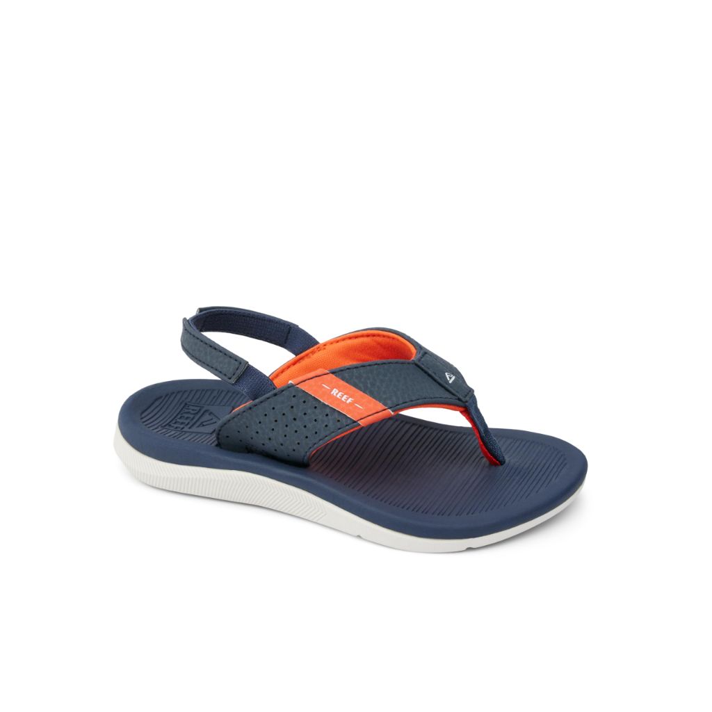 REEF Little Santa Ana Boys Sandal Navy-White-Orange 6 C