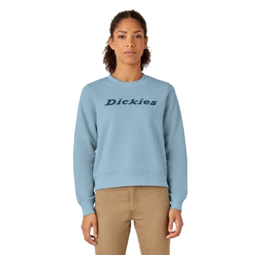 Dickies HEAVYWEIGHT WORDMARK CREW FLEECE, Light Blue - size M