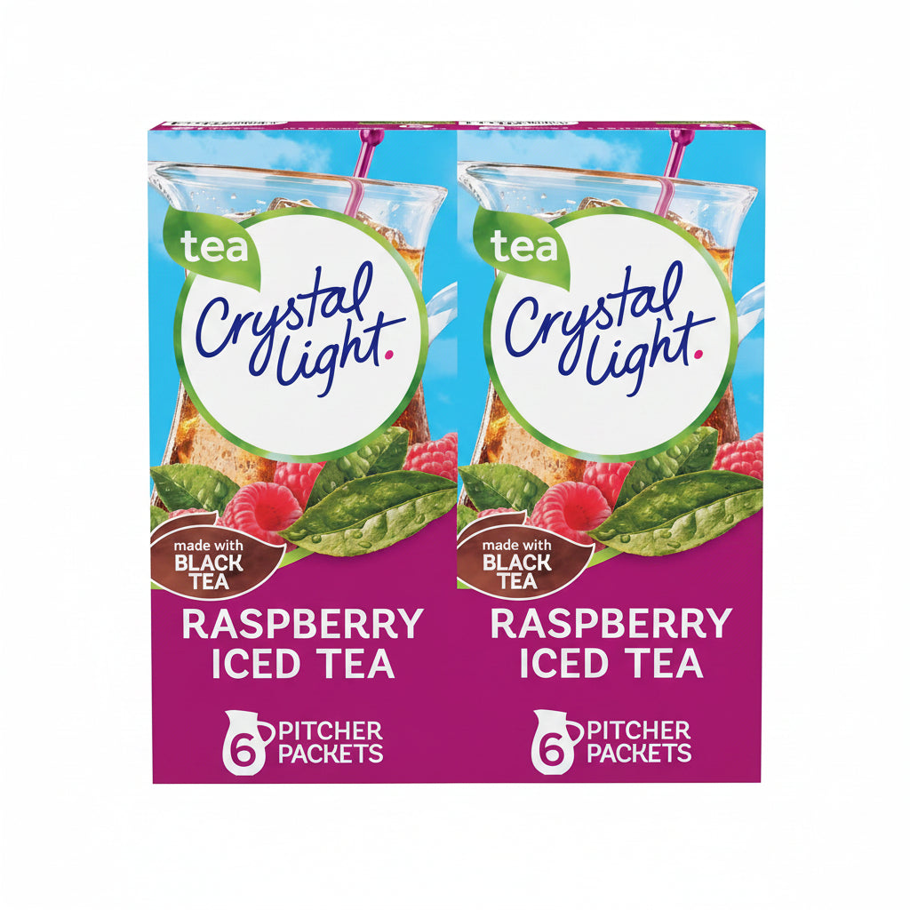Crystal Light Pitcher Packets - Raspberry Iced Tea, 6 Packets (2 Pack)