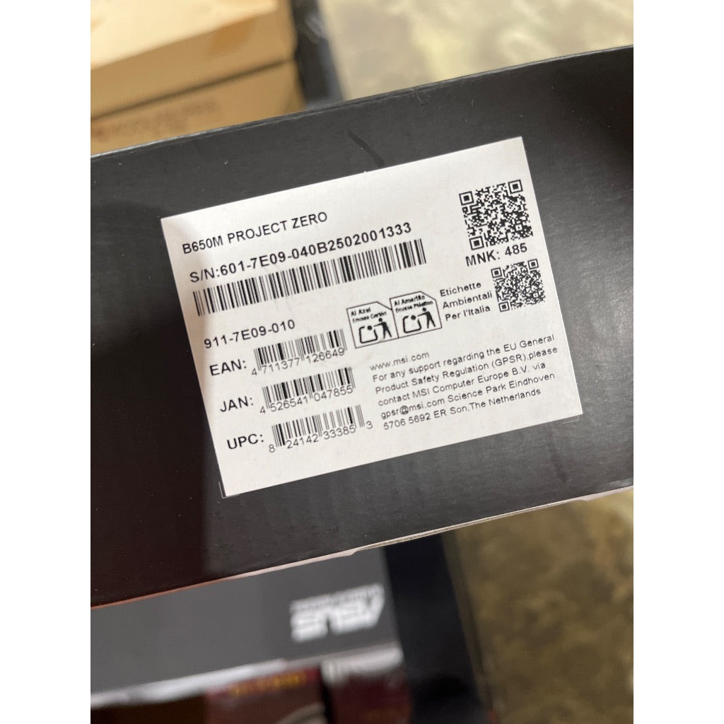 MSI B650M Project Zero Gaming Motherboard, AMD Ryzen 9000/8000/7000, DDR5, AM5