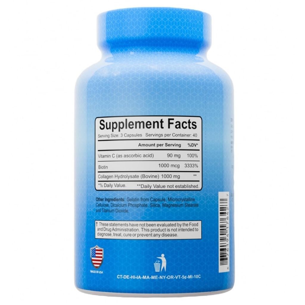 Premium Collagen Hydrolysate By Alfa Vitamins - 120 Capsules