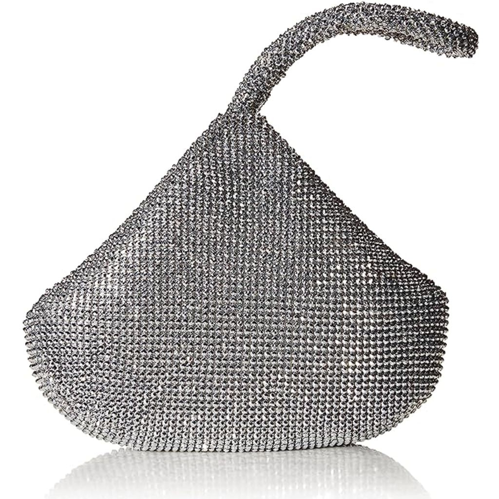 Jessica McClintock womens Staci Mesh Wristlet Pouch, Silver Ii, One Size