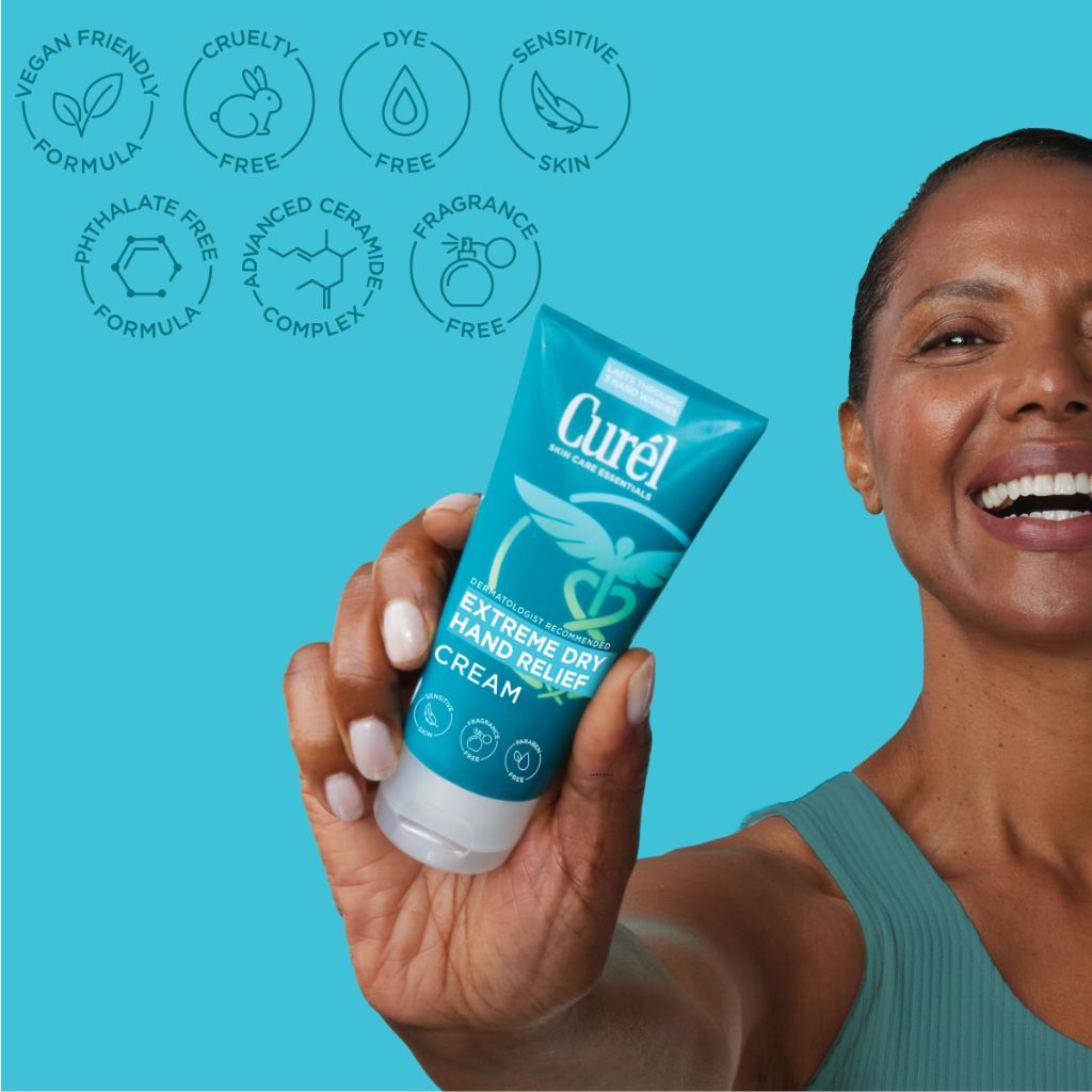 Curel Extreme Dry Hand Relief, Dermatologist Recommended, Long-Lasting Cream For Dry Hands - 3 Oz