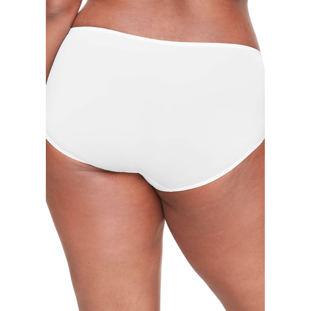 Warners Smooth It Over Front-Smoothing High Waist Brief - White, Size M/6